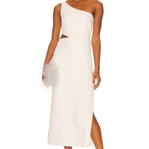 Bardot Jenna One Shoulder Cut Out Waist Dress (Medium/US 6)